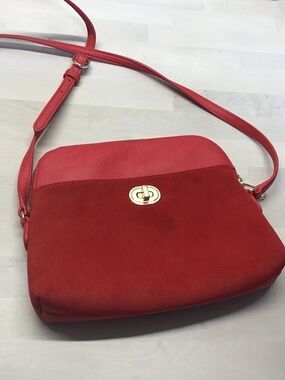 Talbots red leather Crossbody Bag new without tag